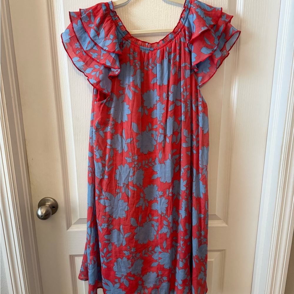 NAIF Red and Blue Floral Blouse - Picture 3 of 3